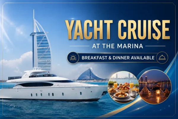 Luxury Shared Yacht Tour — Dubai Marina (Breakfast or BBQ)