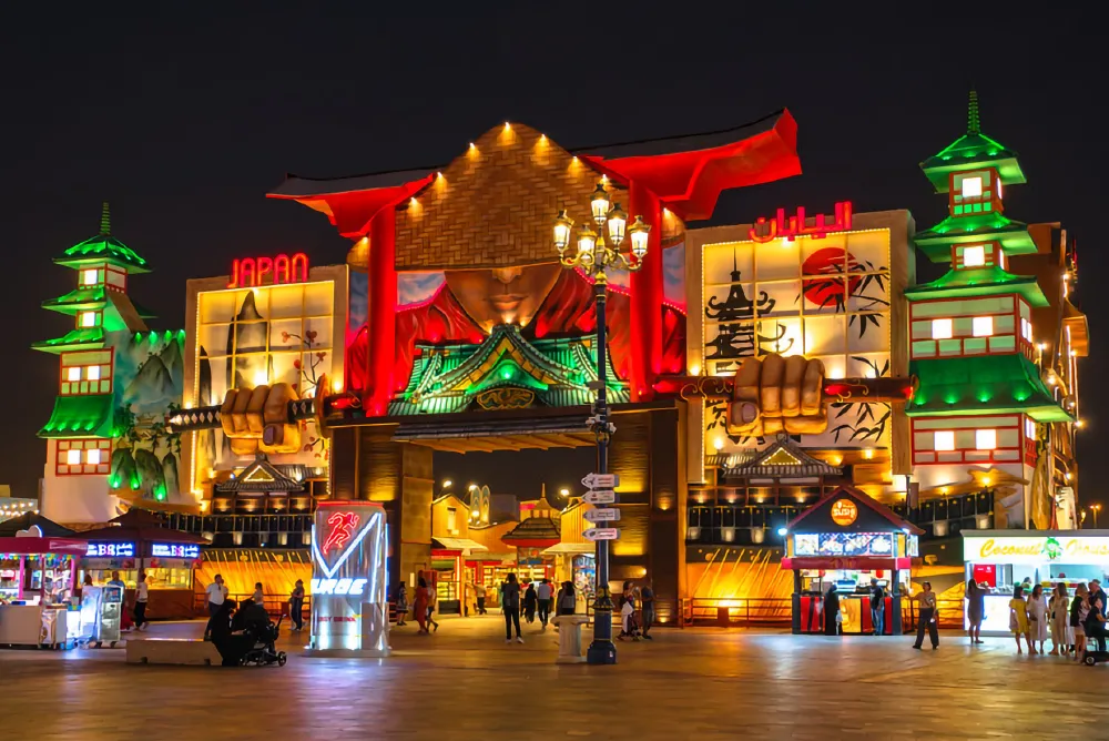  Explore the Road of Asia at Global Village Dubai with vibrant pavilions and street food.