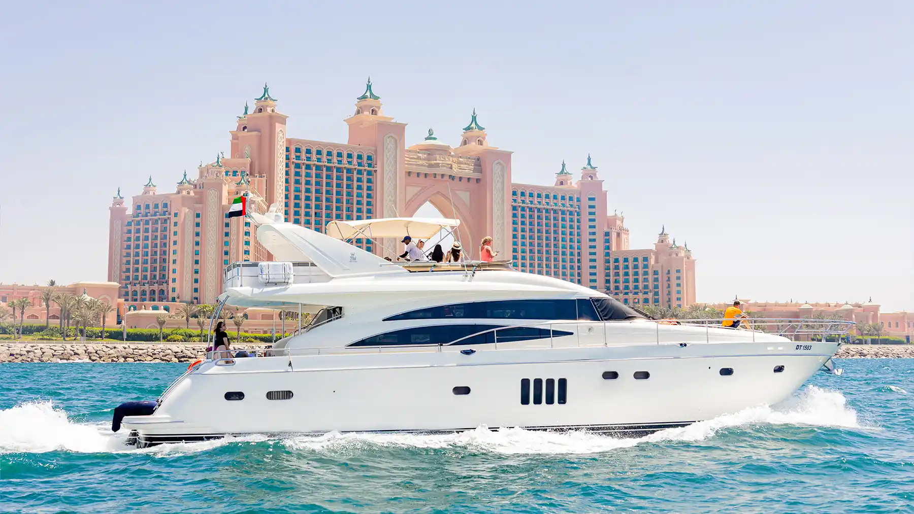 Cruising past Atlantis The Palm — Dubai Marina yacht cruise